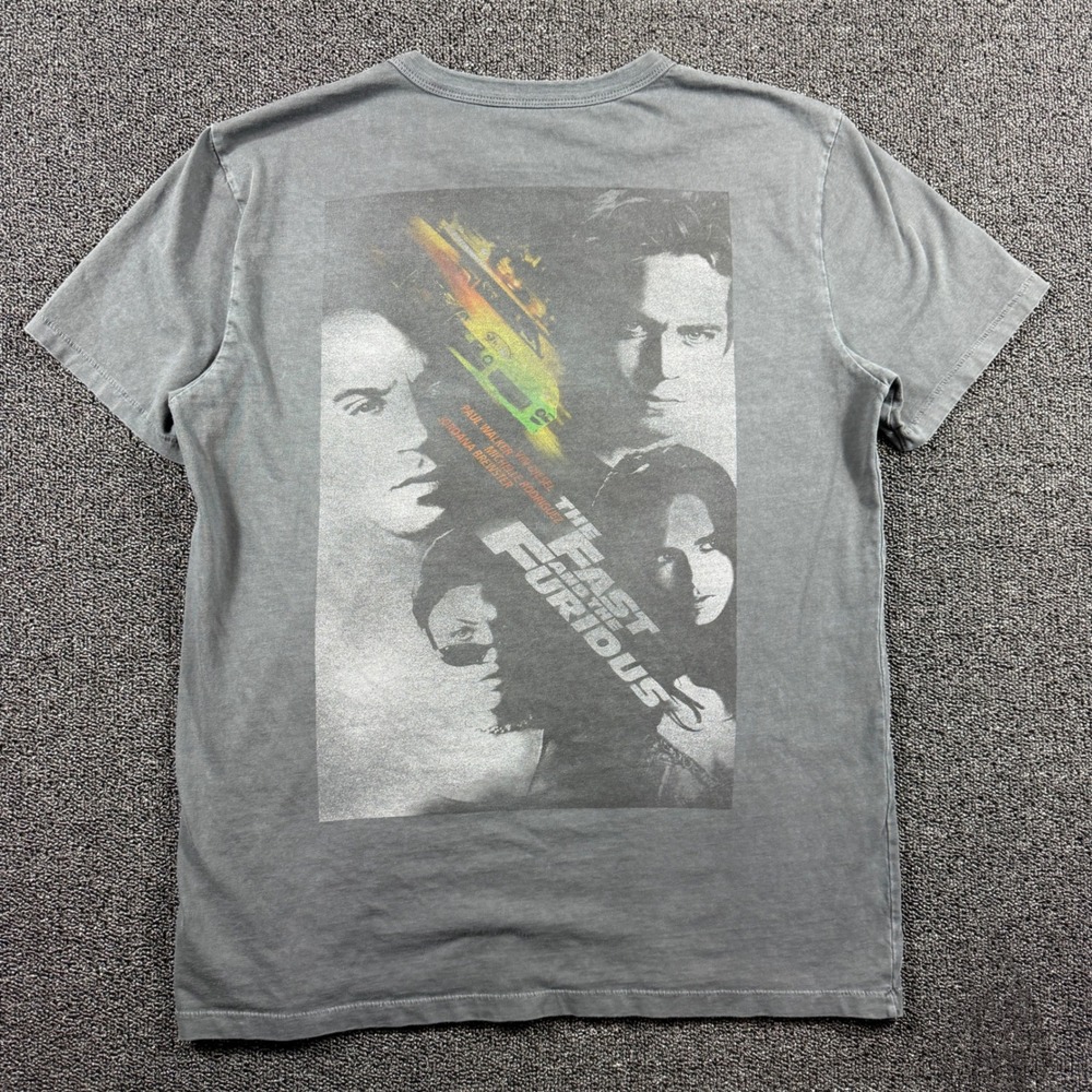 The Fast & The Furious Mighty Fine T-Shirt Mens XL Gray Car Movie Logo Promo Y2K